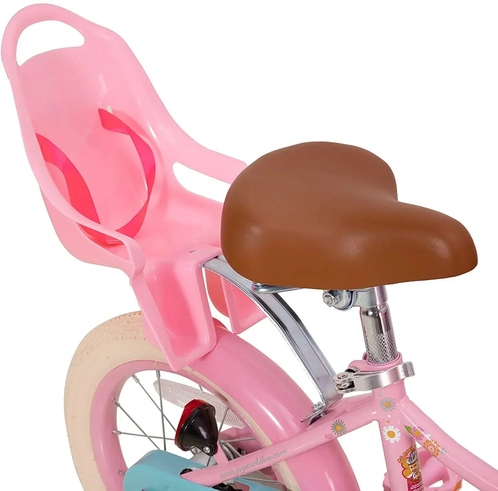 2026 NewLittle Daisy 12 Inch Kids Bike for 2 3 4 Years Girls with Training Wheels Princess Kids Bicycle with Basket Bike Streamers Toddler Cycle Bikes Pink