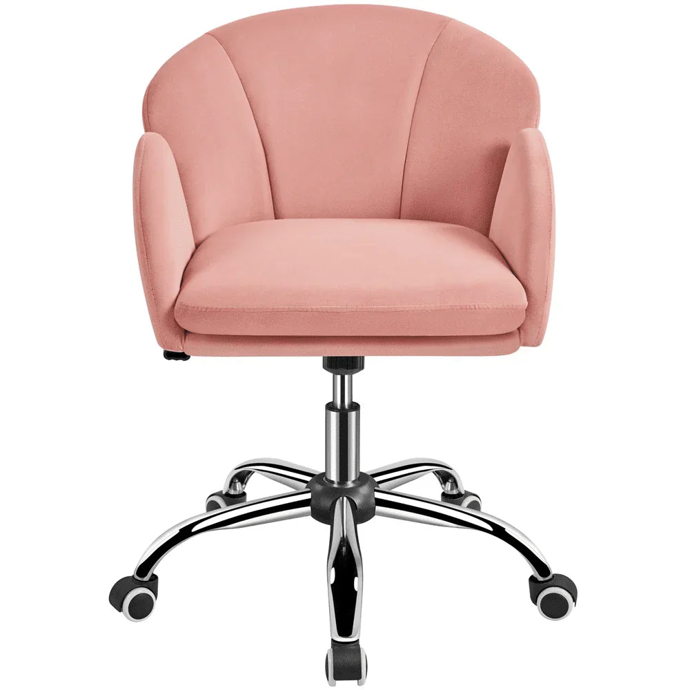 2026 NewYaheetech Modern Vanity Chair Swivel Rolling Chair with Armrests, Pink