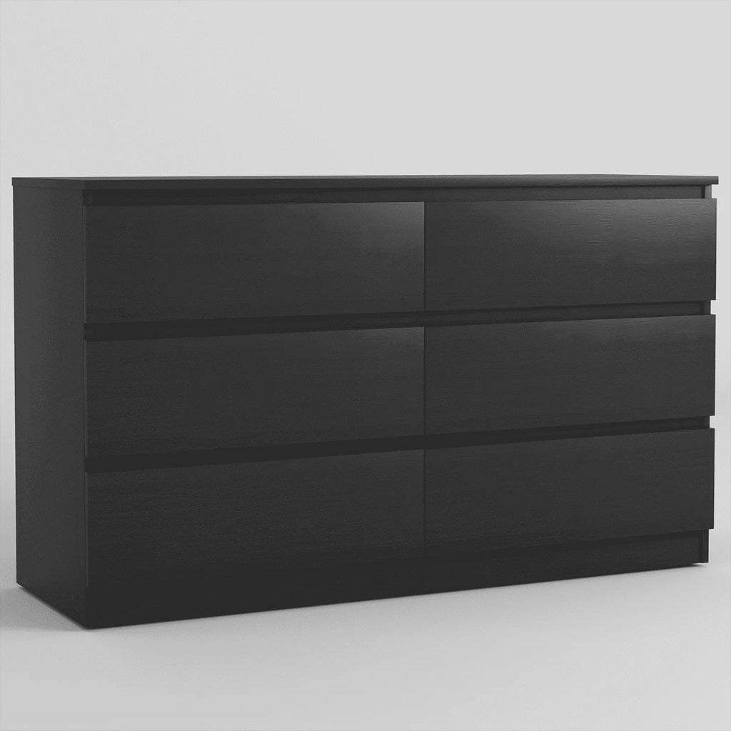 2026 NewResenkos Modern Mid Century 6 Drawer Wide Dressers Chests for Bedroom, Chest of Drawer Organizer Grey