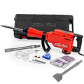 2026 NewXtremepowerUS Demolition Jack Hammer Heavy Duty, 2200W Electric Jackhammer With Scraping Chisel, 1800BPM Power Drill Concrete Breaker Bar Point & Chisel Bits Chisel Set, Red