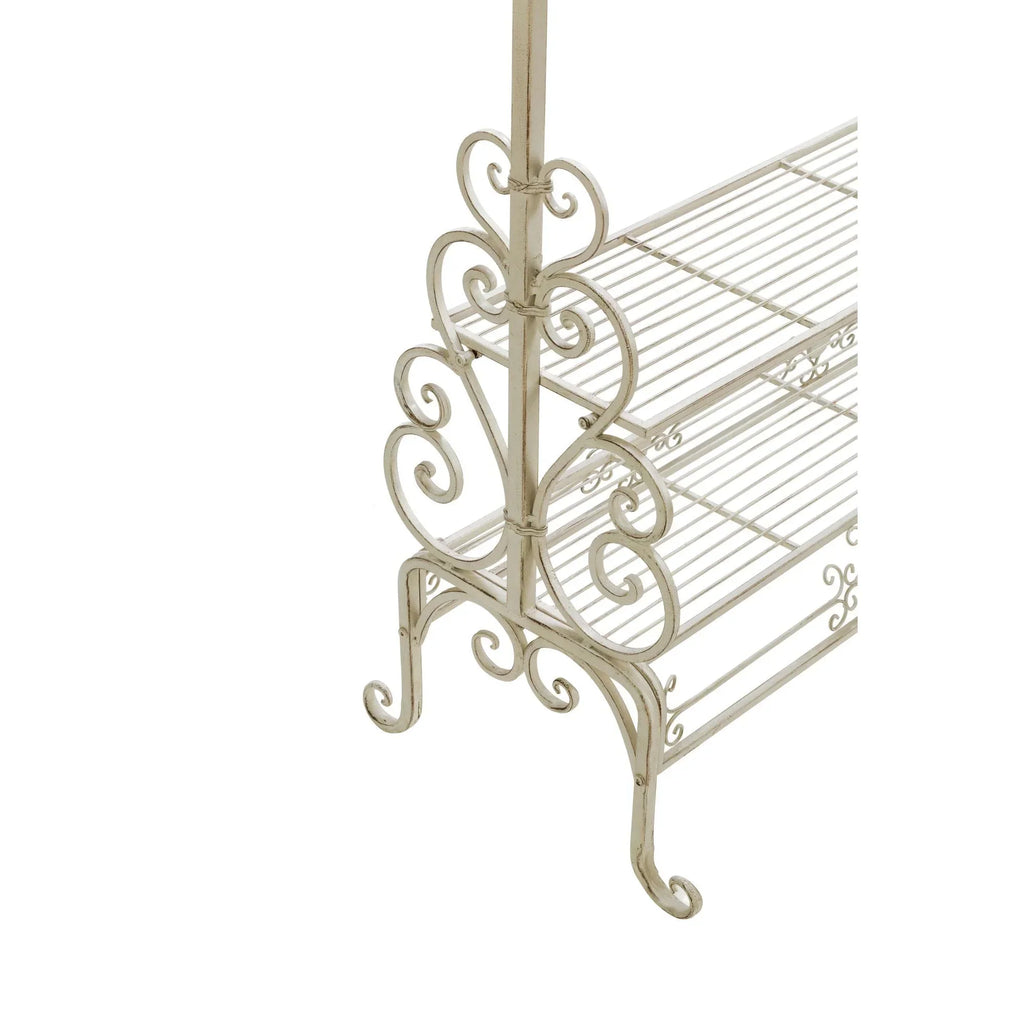 2026 NewTripar 71.5 in. Metal Garment Rack with Shelves, Cream