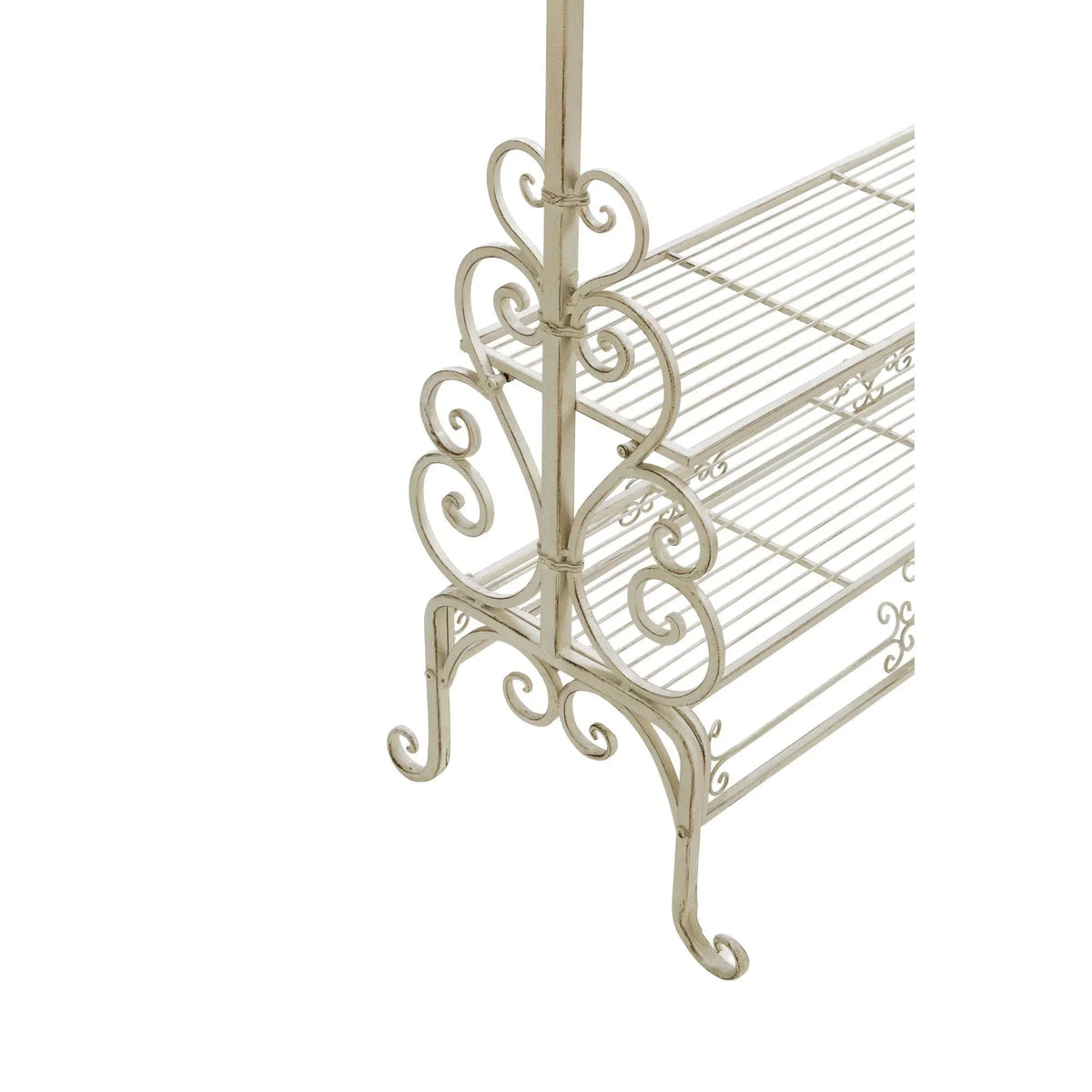2026 NewTripar 71.5 in. Metal Garment Rack with Shelves, Cream
