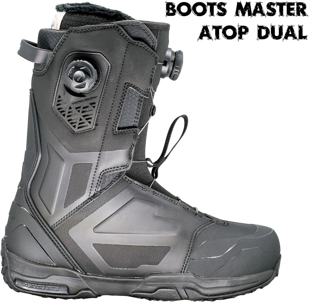 2026 Conjunto de snowboard Airtracks - Tabla de snowboard Stronger Wide Flat Zero Rocker, fijaciones Master Fastec MULTIENTRY, botas SB Bag 156 159 163 165 cm