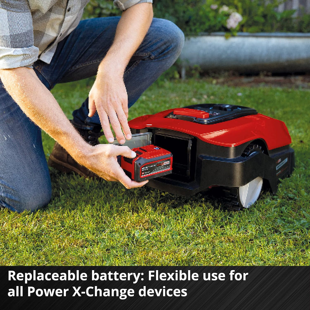 2026 Cortacésped robótico Einhell Power X-Change de 18 V con cargador.