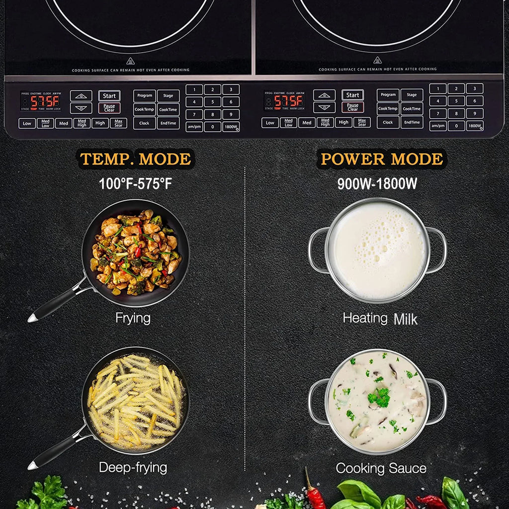 2026 NewNuWave Electric Double Induction Cooktop 8" Portable Ultrathin with Sensor Touch Precision Induction Cooktop Burner, Home