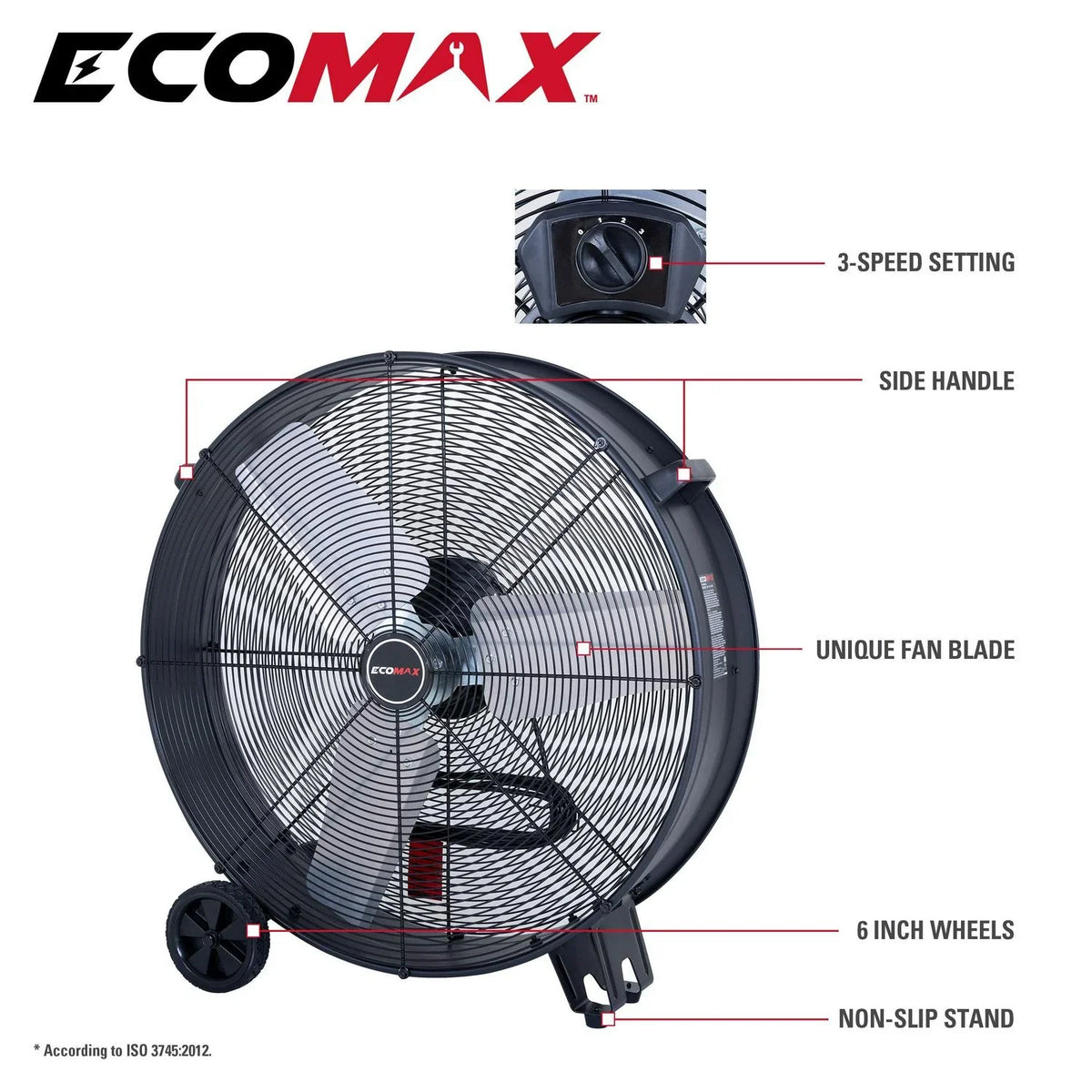 2026 NewEcomax 30 Inch High Velocity Drum Fan