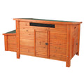 2026 NewTRIXIE Weatherproof Outdoor Wooden Chicken Coop with 2 Nesting Boxes & Run, Brown