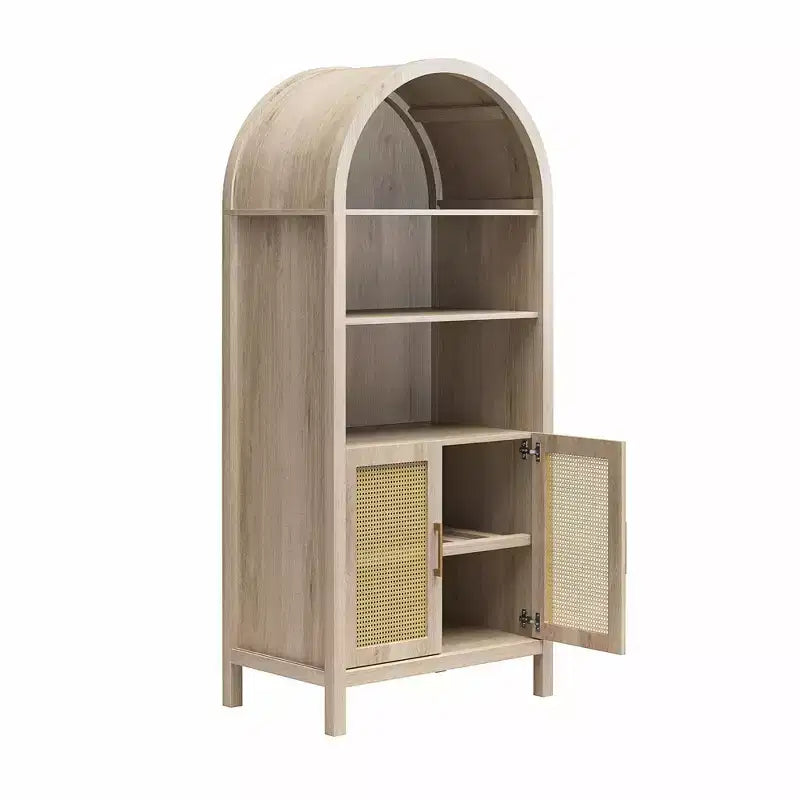 2026 GDFStudio Jackson Armario de almacenamiento moderno arqueado de 70" con 2 puertas