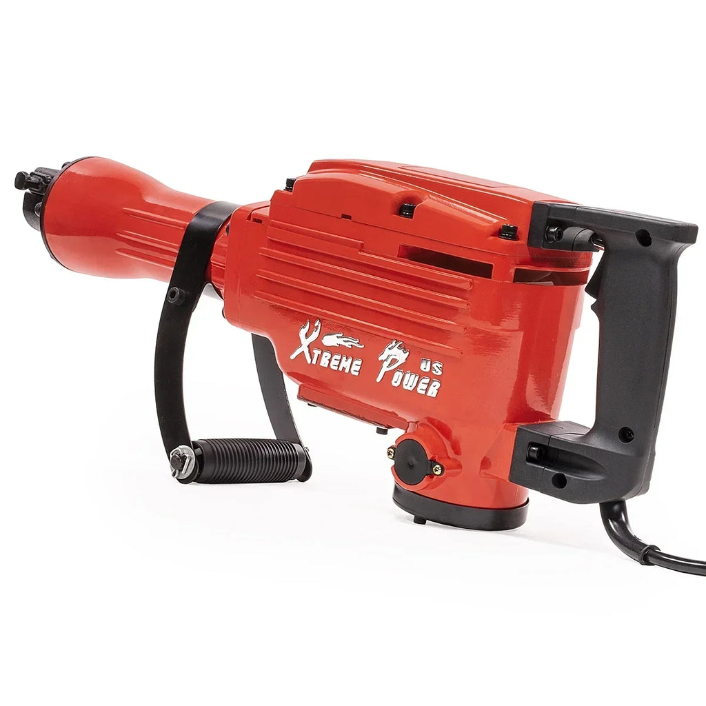 2026 NewXtremepowerUS Demolition Jack Hammer Heavy Duty, 2200W Electric Jackhammer With Scraping Chisel, 1800BPM Power Drill Concrete Breaker Bar Point & Chisel Bits Chisel Set, Red
