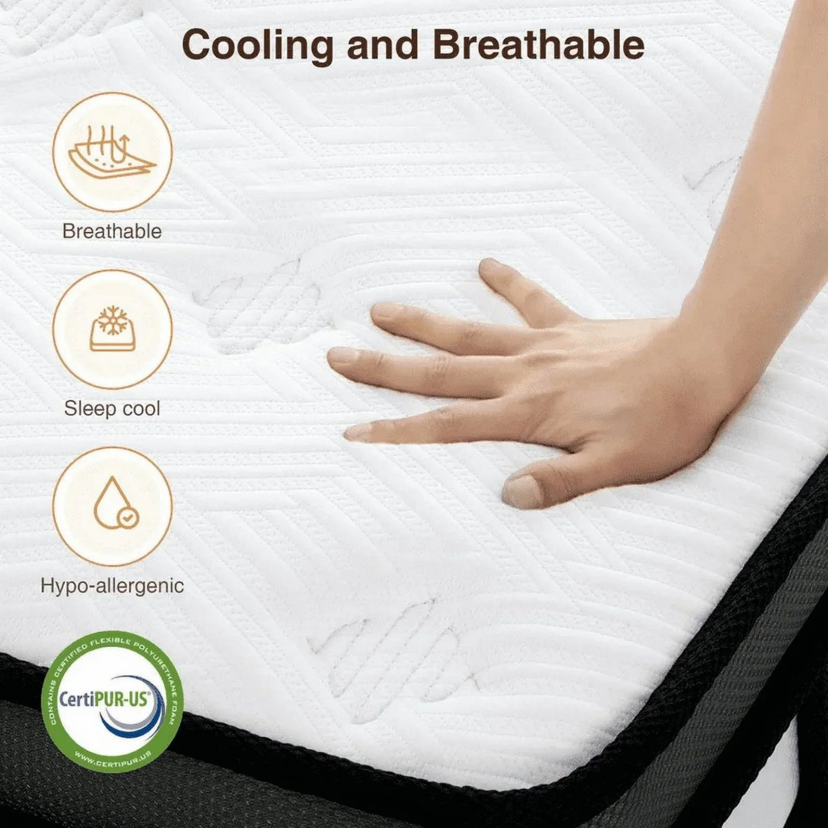 2026 NewQueen Size Mattress in a Box, 14 Inch Gel Memory Foam Mattress for Cool Night & Pressure Relief, Medium Plush Feel with Motion Isolating, Breathable Fabric
