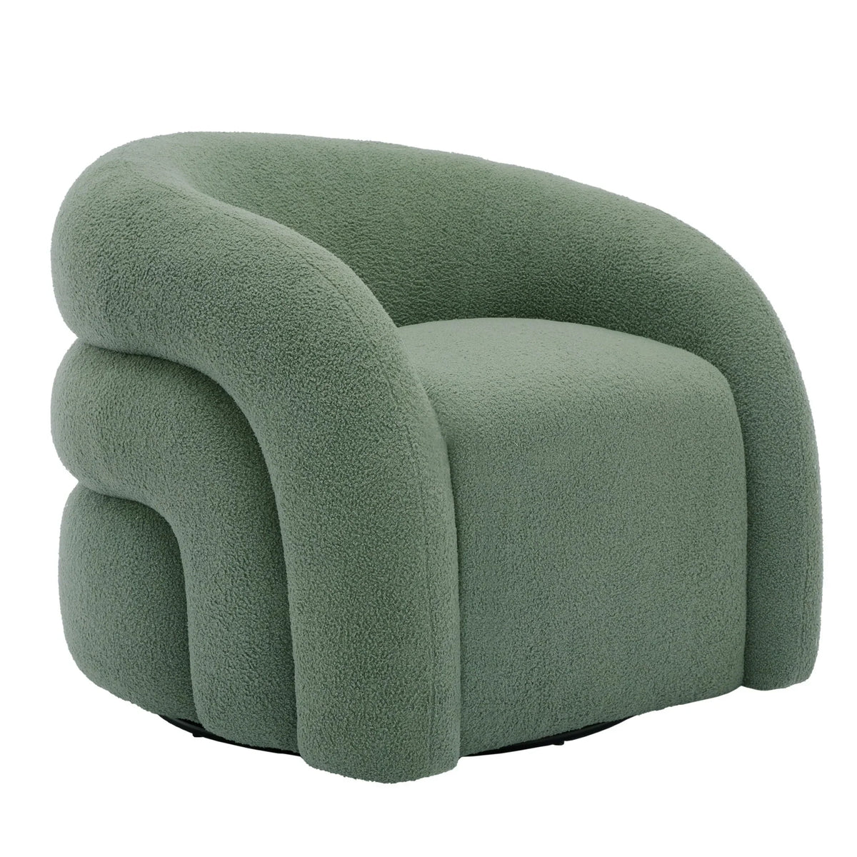 2026 New360" Swivel Accent Chair for Living Room, Boucle Barrel Armchair Single Sofa Chair Reading Chair, Sage Green