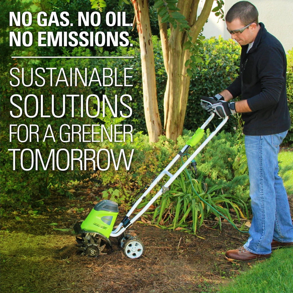 2026 NewGreenworks 8 Amp 10-inch Corded Electric Cultivator/Tiller, 27072
