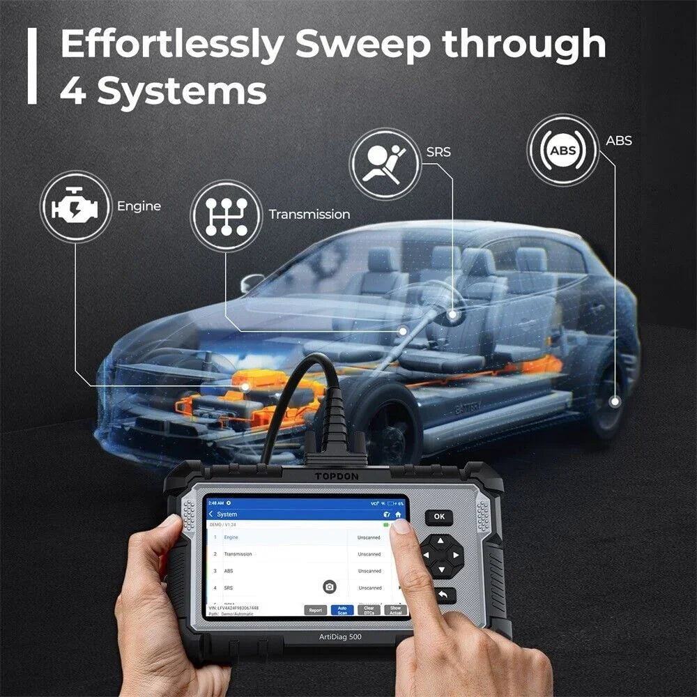 2026 NewOBD2 Scanner TOPDON ArtiDiag500 Car Diagnostic Scanner Engine ABS SRS Transmission CAN Diagnostic Full OBD2 Test