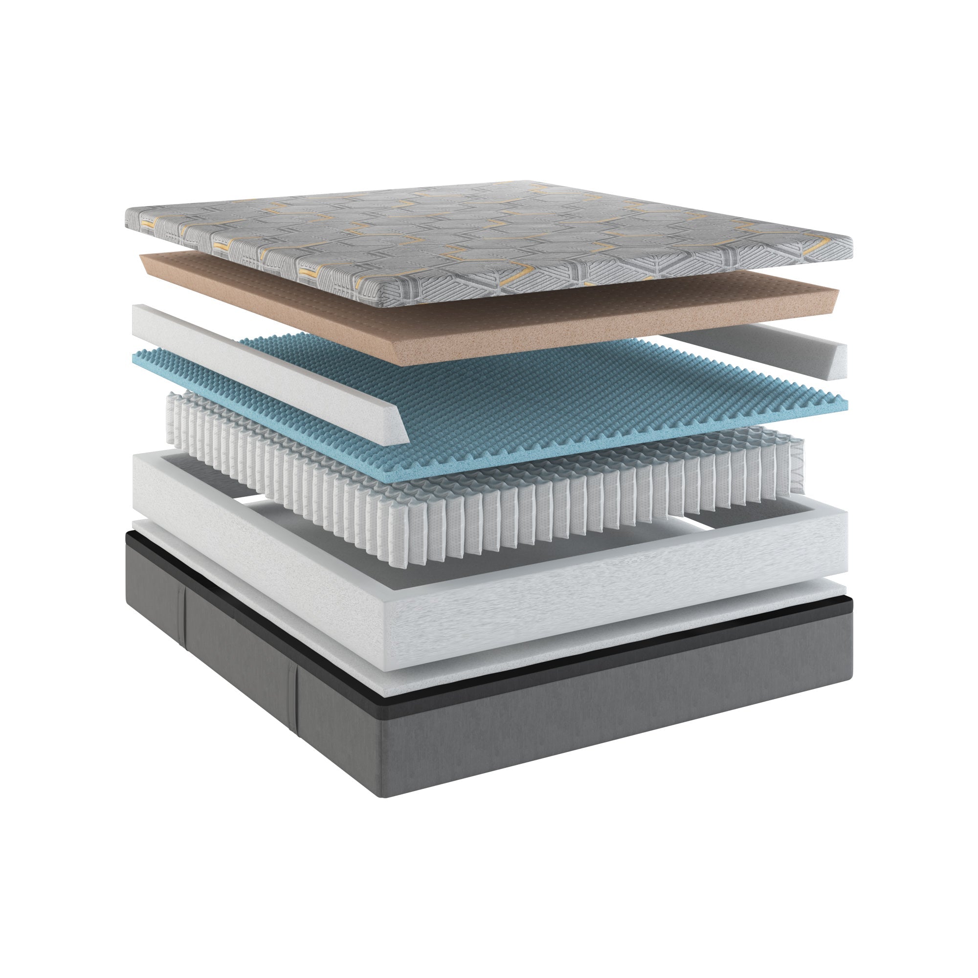 14 Inch Hybrid Copper Gel Memory Foam Mattress Plush Cooling Support