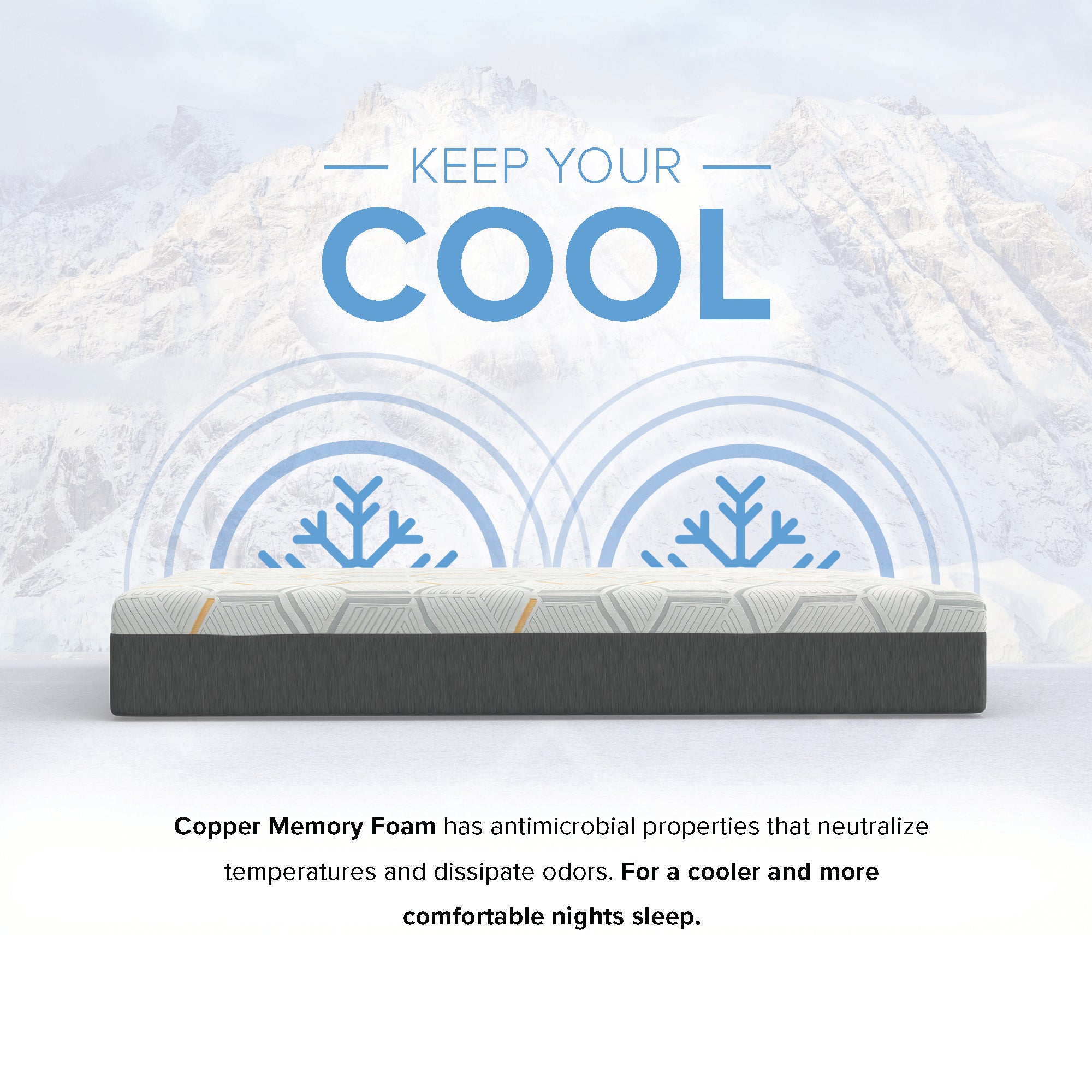 12 Inch Copper Gel Infused Memory Foam Mattress Premium Cooling Support