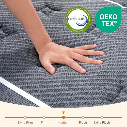 12 Inch Full Hybrid Mattress Medium Firm Pressure Relief Motion Isolation Mattress in a Box