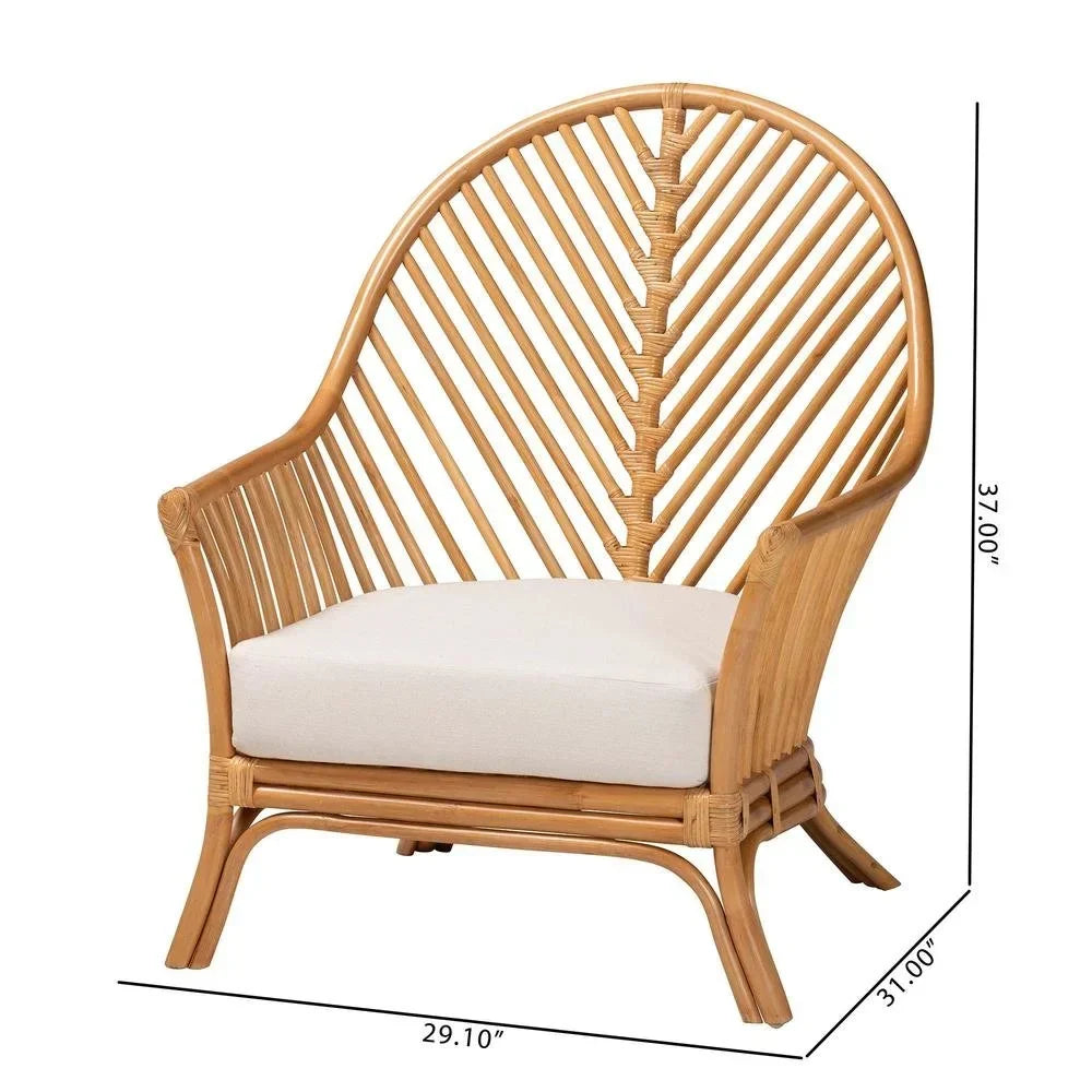 2026 Newbali & pari Lisabon Bohemian Light Honey Rattan Arm Chair
