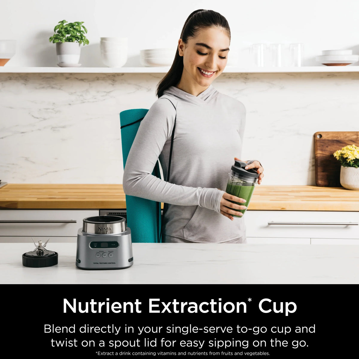 2026 NewNinja Twisti, High-Speed Blender Duo 3 Preset Auto-iQ Programs, 34 oz. Pitcher Capacity, SS150