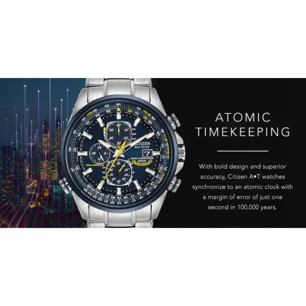 2026 NewCitizen Men's Eco Drive Blue Angels World Chronograph AT Watch AT8020-54L