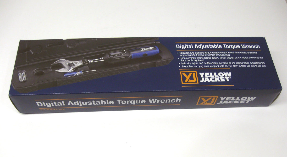 2026 NewYellow Jacket 60648 Digital Adjustable Torque Wrench 752 in-lb Torque 10.6 in