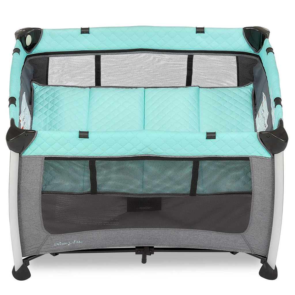 2026 NewDream On Me Princeton Deluxe Nap N Pack 3-in-1 Convertible Playard. Changer and Bassinet in Mint