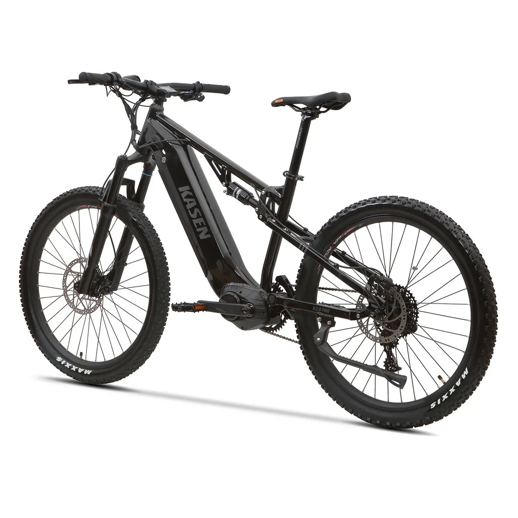 2026 NewKasen Electric Mountain Bike Mid-driven 500w 48v 15ah Full Suspension Throttle and Pedal Assist