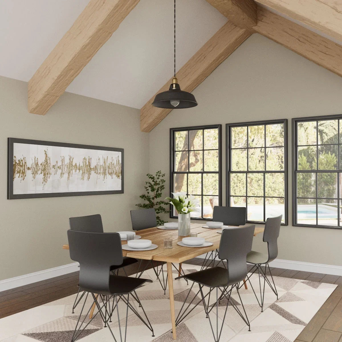 2026 NewEkena Millwork 3 1/2"W x 3 1/2"H x 120"L 3-Sided (U-Beam) Salvaged Timber HeritageTimber Faux Wood Ceiling Beam, Kona Brown