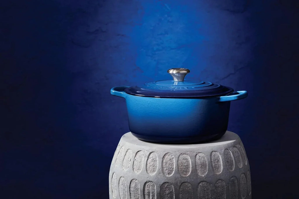 2026 NewLe Creuset Signature Enamelled Cast Iron 28cm Round Casserole Dish With Lid, Blue
