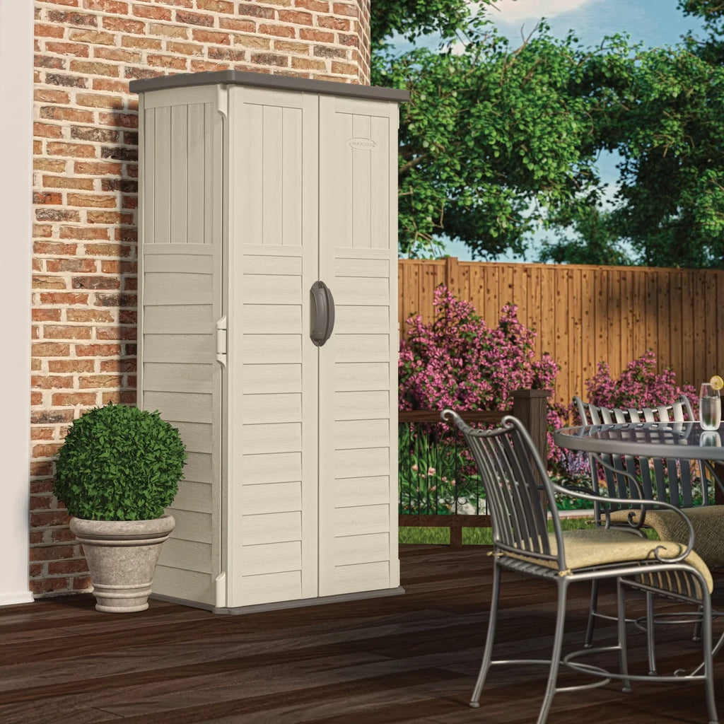 2026 NewSuncast BMS1250 Resin Vertical Storage Shed Building, 22 cubic feet