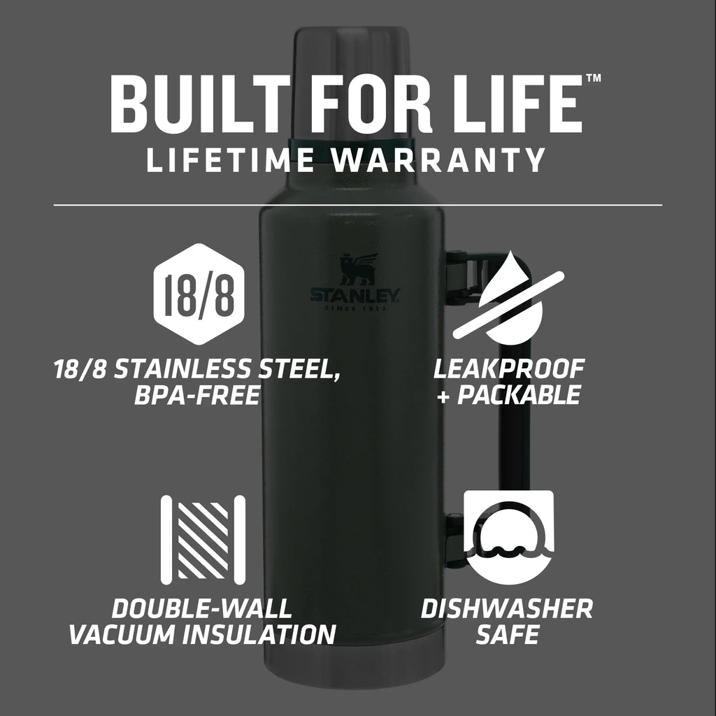2026 NewStanley Classic Vacuum Insulated Stainless Steel Bottle, 2 qt