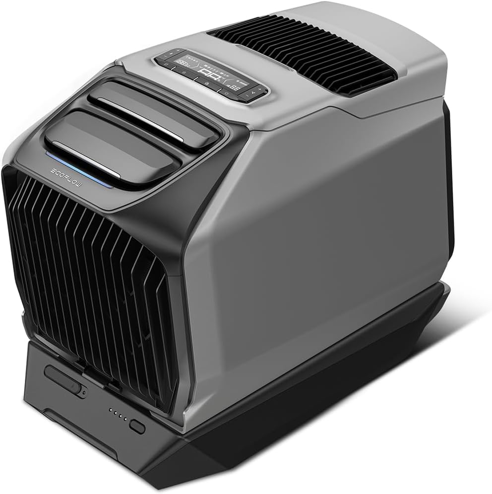 2026 EcoFlow WAVE 3 Climatizador portátil con batería extra de 1024 Wh, refrigeración 1800 W, calefacción 2000 W, autonomía de 8 h, control por app, para camping, autocaravanas, todoterrenos