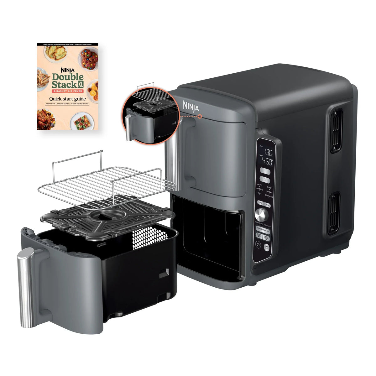 2026 NewNinja DoubleStack XL 10 QT 2-Basket Air Fryer