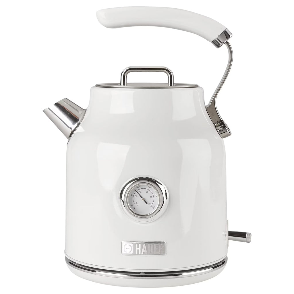 2026 NewHaden Dorset 1.7 Liter Electric Water Kettle with Base, Putty & Chrome