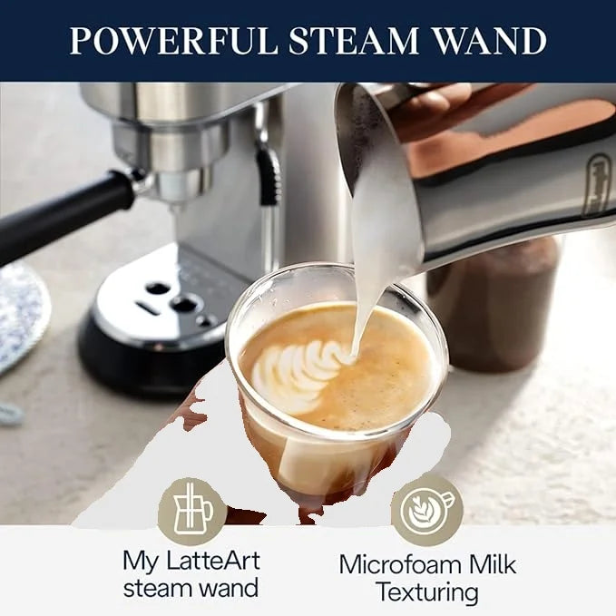 2026 NewDe'Longhi Dedica Arte 15-Bar, 2-Cup Metal Espresso Machine