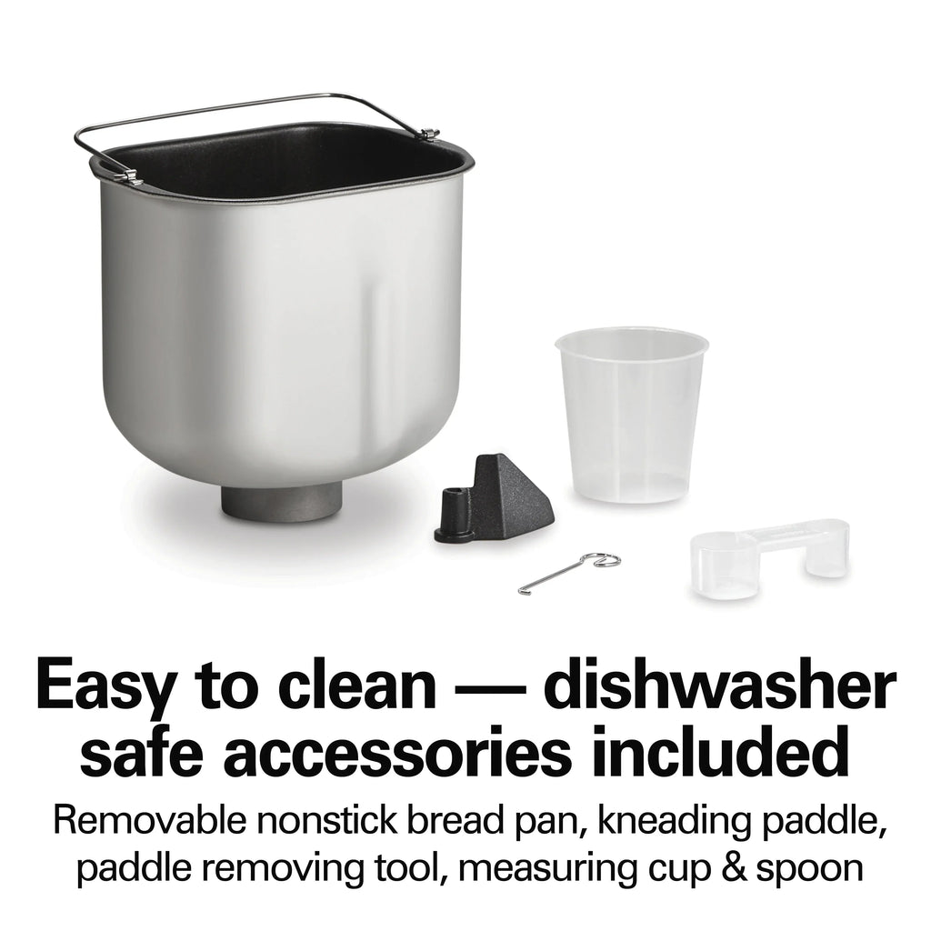 2026 NewHamilton Beach 2 lb Bread Maker Machine with 12 Settings Plus Gluten Free, White