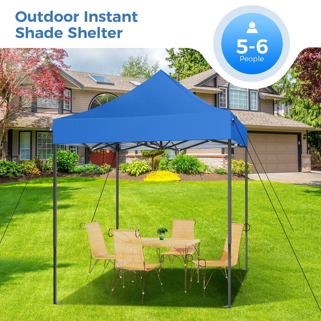 2026 NewSANOPY 6.6 x 6.6 FT Pop Up Canopy Tent, Heavy Duty Canopy Easy Set up All Weather Waterproof Outdoor Canopy Tent for Parties, Beach, Garden, Camping with 1 Handbag, 3 Adjustable Heights, UPF50+