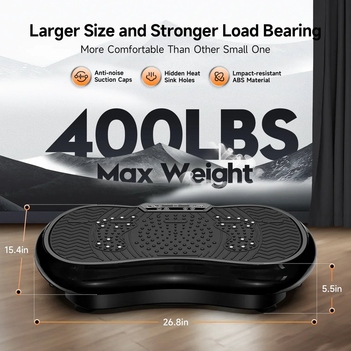 2026 NewLNOW Full Body Vibration Plate Exercise Machine for Lymphatic Drainage, Muscle Toner with Bluetooth & Massage Pedals, Workout Vibration Platform for Home Fitness 400lbs