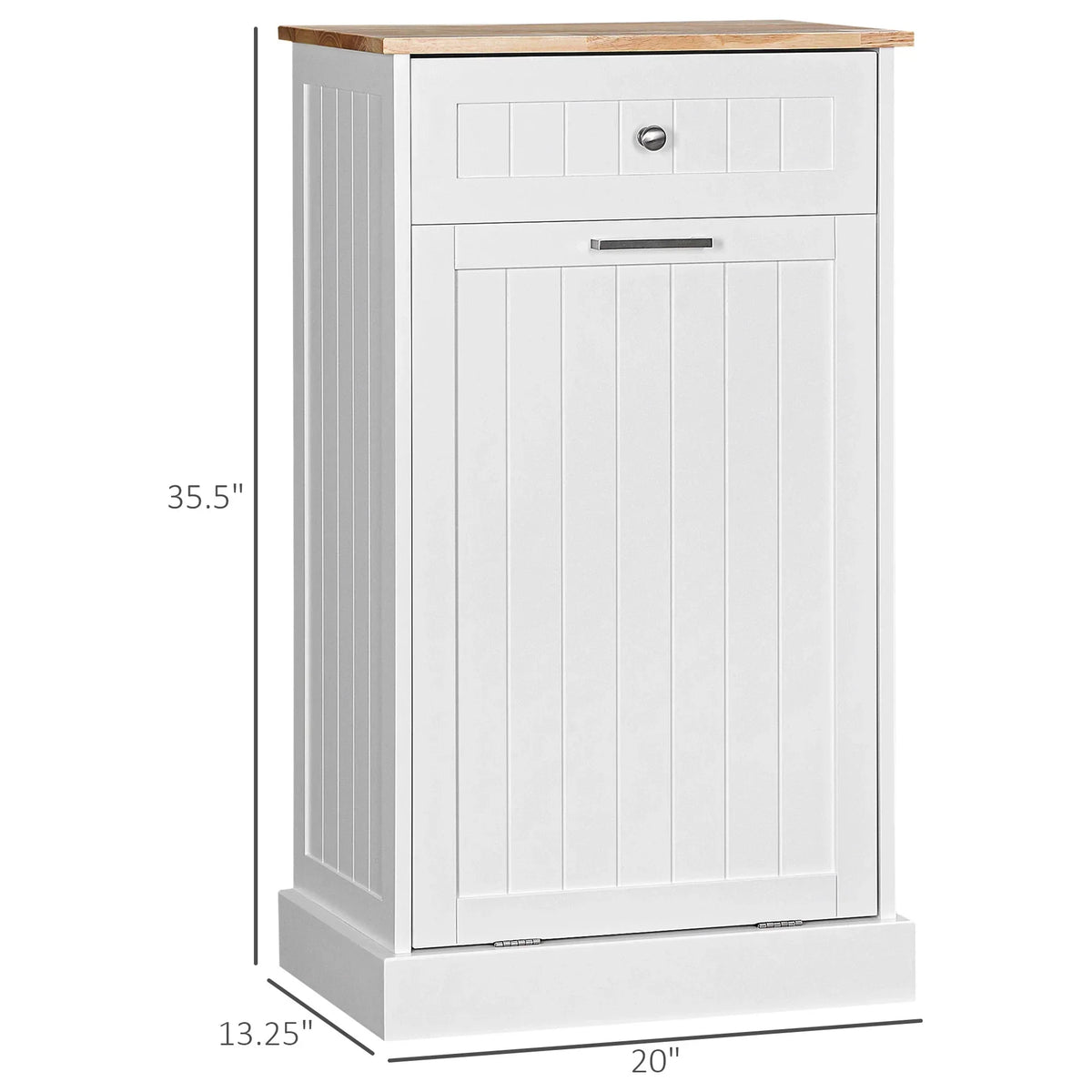 2026 NewHOMCOM Kitchen Tilt Out Trash Bin Cabinet, Free Standing Recycling Cabinet