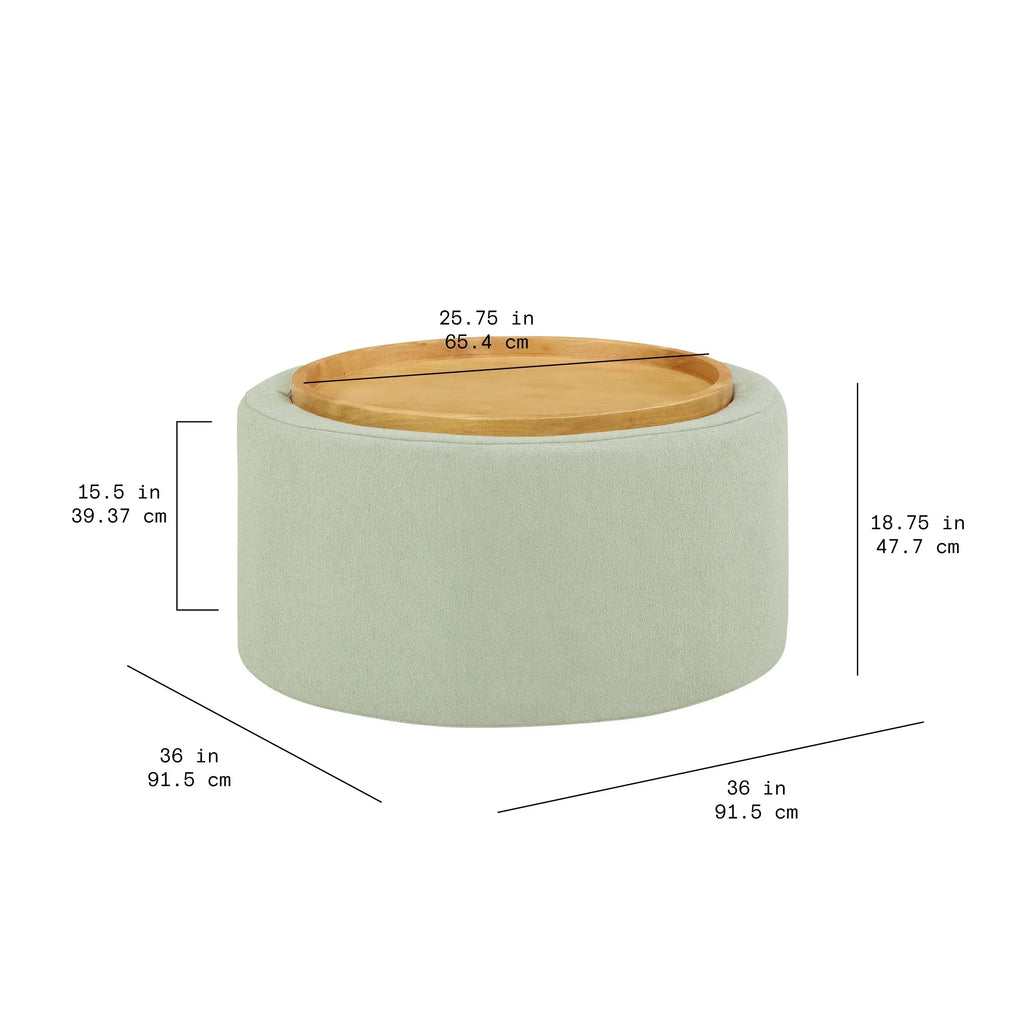2026 NewBeautiful Drew Stowaway Coffee Table with Storage by Drew Barrymore, Cream
