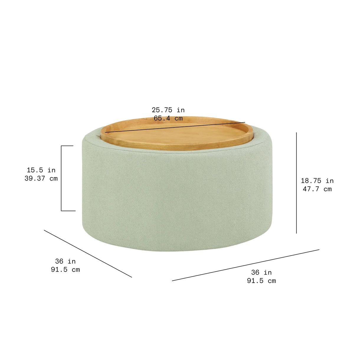 2026 NewBeautiful Drew Stowaway Coffee Table with Storage by Drew Barrymore, Cream
