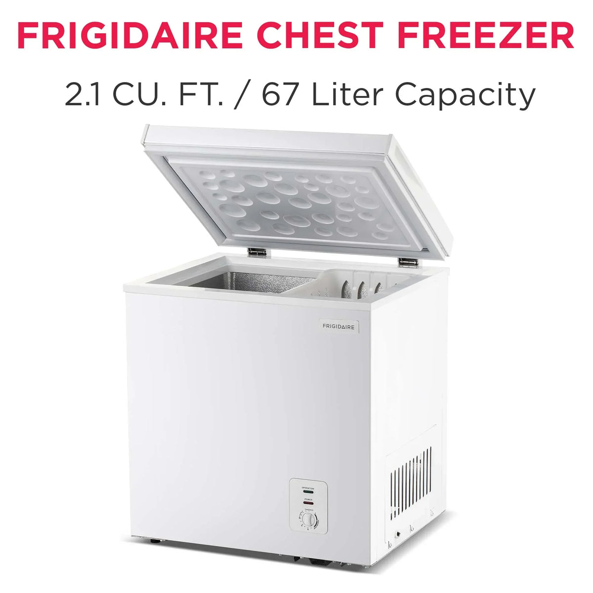 2026 NewFrigidaire, 2.1 Cu. Ft. Chest Freezer, White