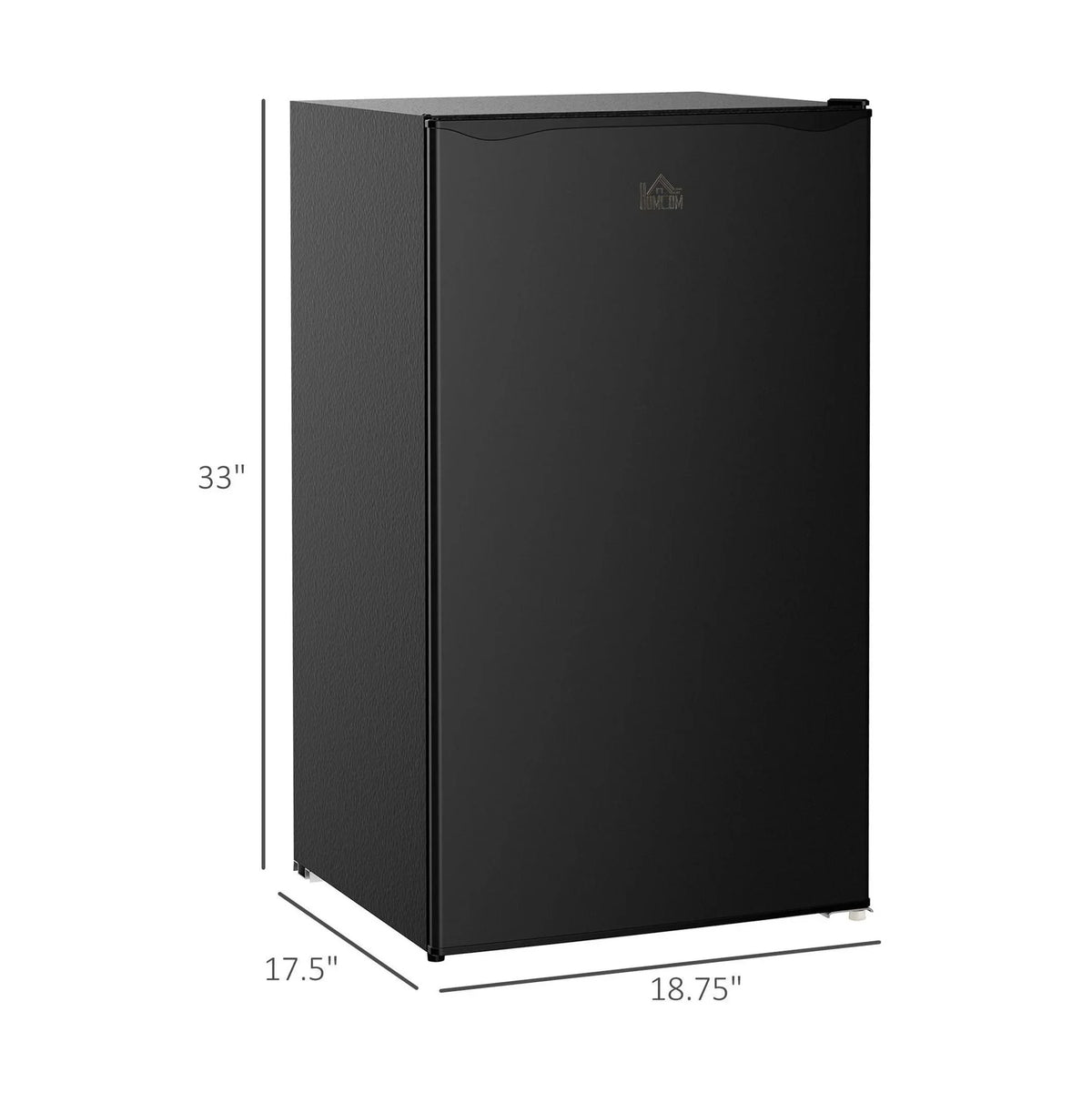 2026 NewMini Fridge with Freezer, 3.2 Cu.Ft Compact Refrigerator for Bedroom, Dorm, Apartment - Adjustable Thermostat, Reversible Door, Black