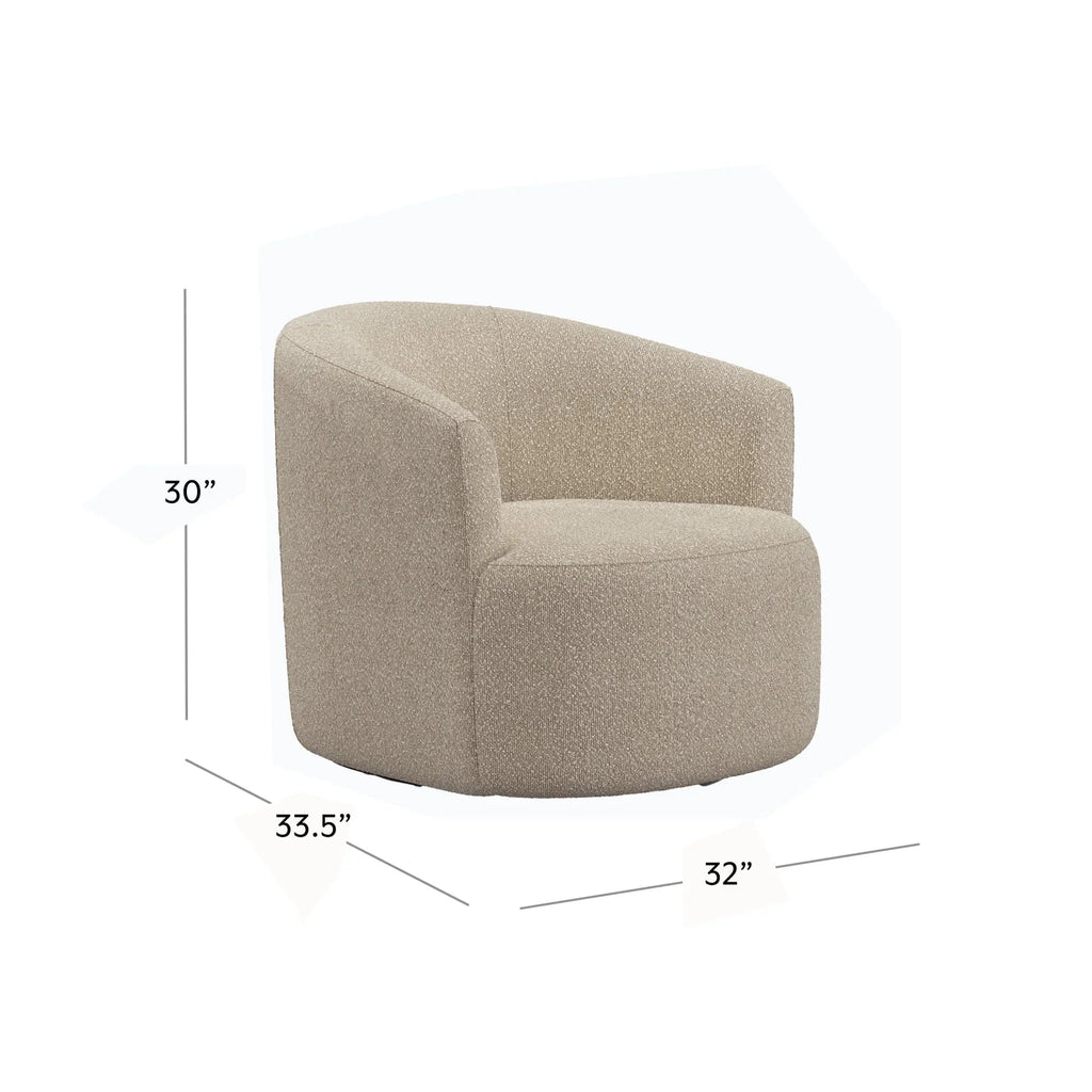 2026 NewMainstays Boucle Swivel Accent Chair, Taupe