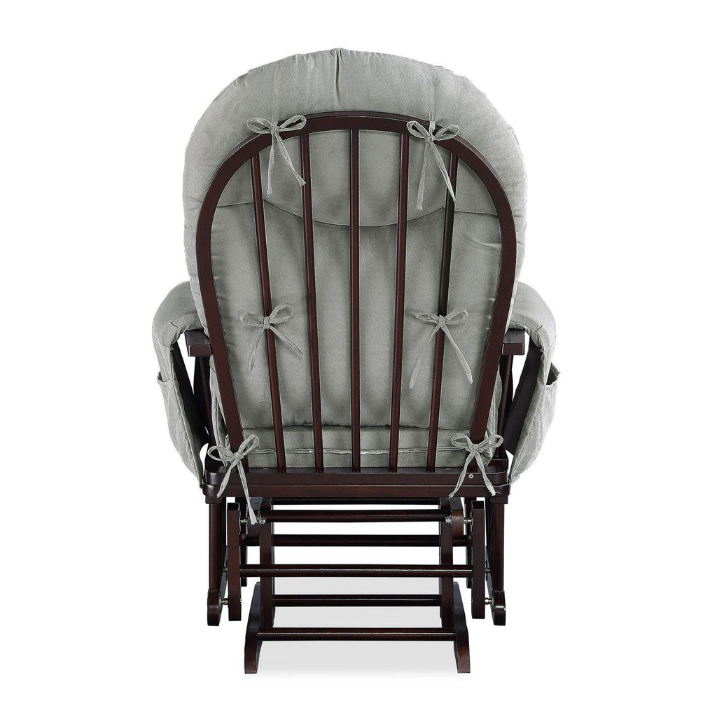 2026 NewBaby Relax Huntington Glider Rocker. Gray and Espresso