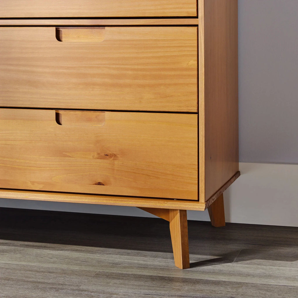 2026 NewWalker Edison Sonoma 6-Drawer Solid Wood Caramel Dresser
