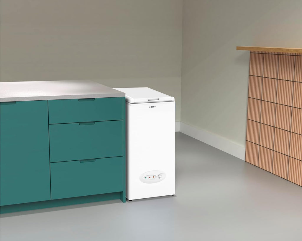 2026 Edesa Congelador Horizontal EZH-0611, Altura 0.84 m, Termostato Ajustable, Fácil Limpieza, Alarma Integrada, Bajo Nivel Sonoro, Gran Capacidad 59 l, Potencia 60W, Color Blanco