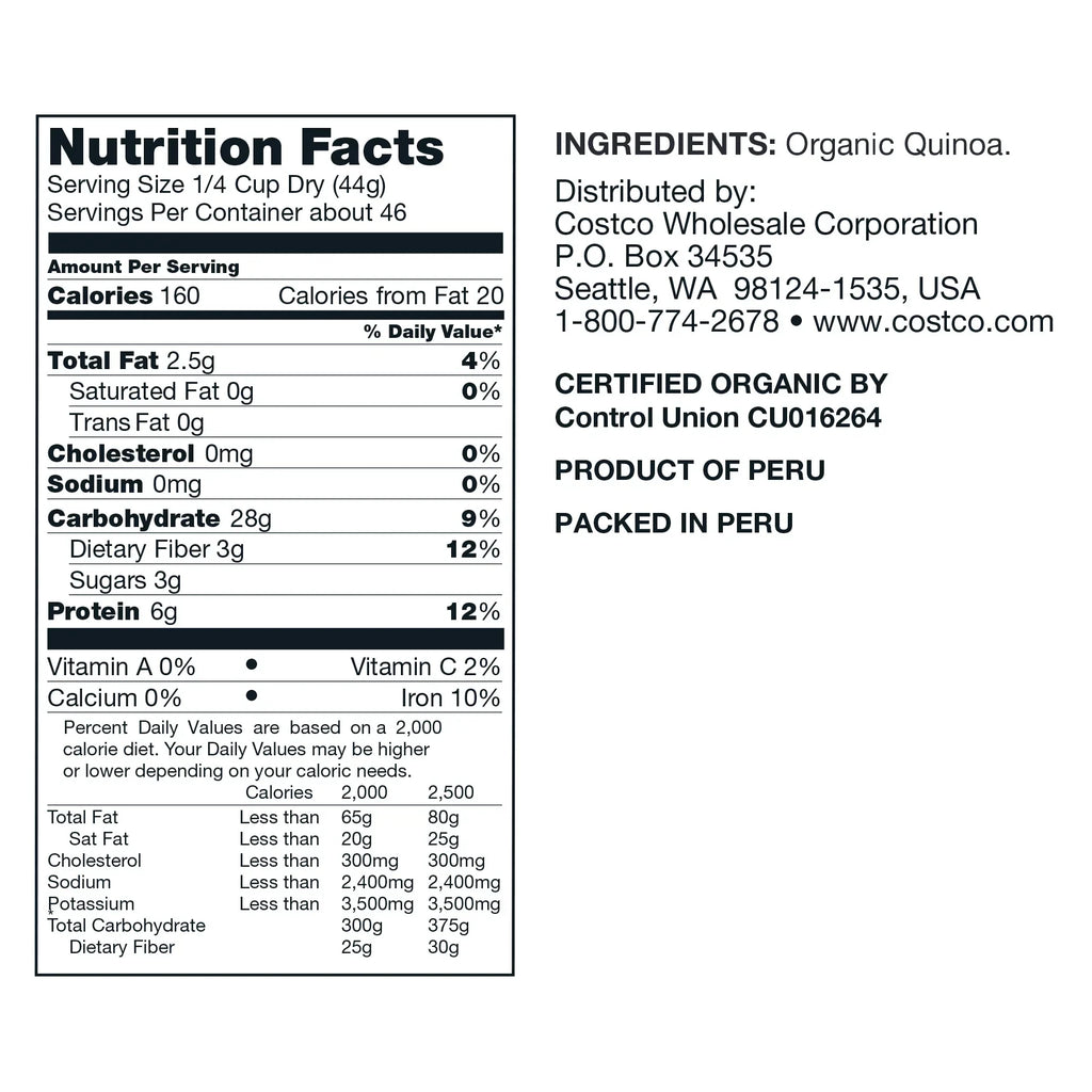 2026 NewKirkland Signature, Organic Quinoa, 4.5 lbs