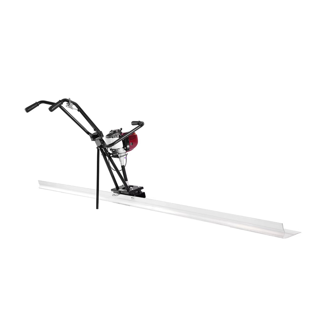 2026 NewKFFKFF Concrete Power Screed with 4 ft Aluminum Board, Cement Finishing Vibrating Motor, Adjustable Handles, and 6500RPM Efficiency