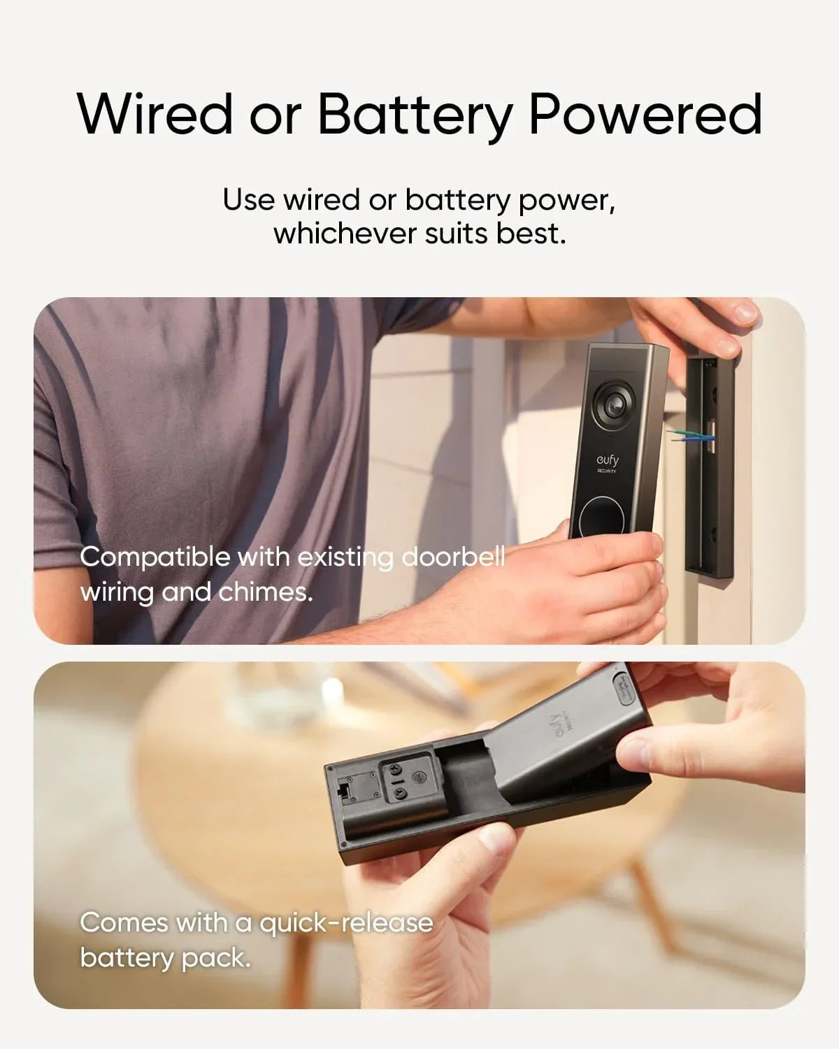 2026 Neweufy Security Video Doorbell E340, Dual Cameras with Delivery Guard, 2K Camera