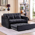 2026 New3 in 1 Convertible Sleeper Sofa Bed, Futon Couches for Living Room with Side Pocket | Adjustable Backrest| Velvet Fabric | Pull Out Couch | Love-seat sofa| Sectional Sofa Bed| 2-seat sofa bed